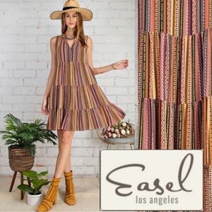 NWT Small Anthropology Easel Keeping It Cool Tribal Aztec Print sleeveless Dress